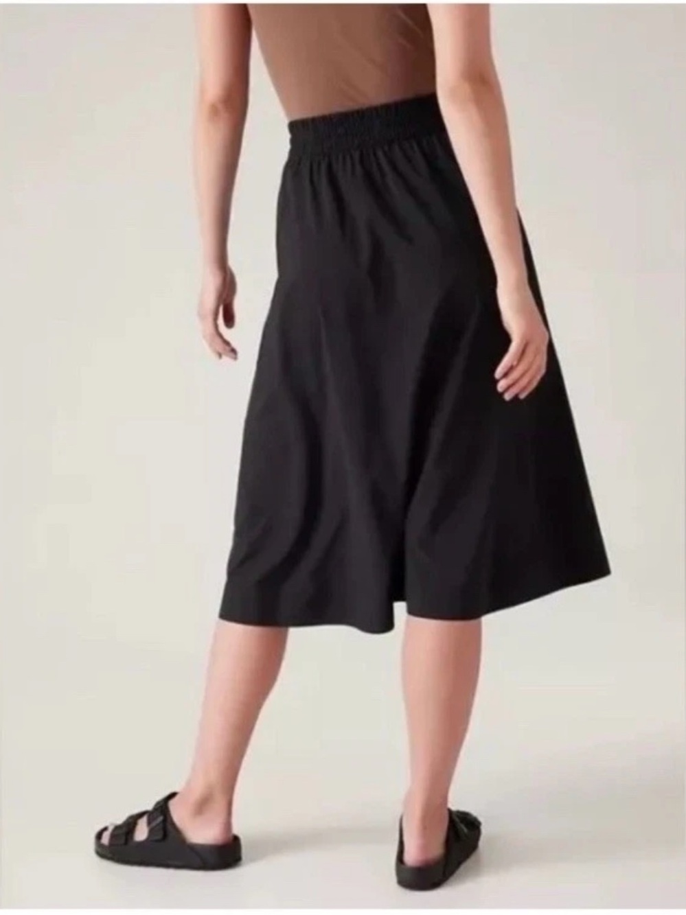 Athleta 16 Arrival Skirt Black #586857 womens below knee elastic waist womens’s - Picture 3 of 9
